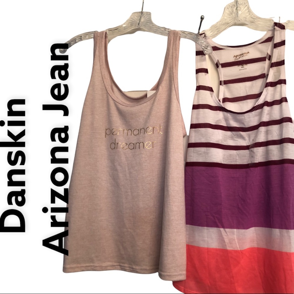 Danskin & Arizona Jean Lot 2 Tank Tops L NWT
